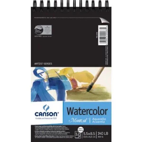 CANSON Montval Wirebound Watercolor Pad 5.5x8.5